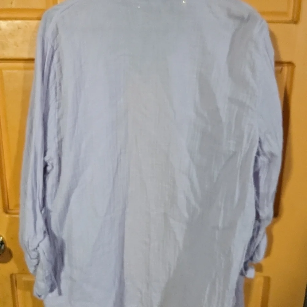Social Standard by Sanctuary Women's Crinkle Gauze Button-Down Shirt - Picture 4 of 4